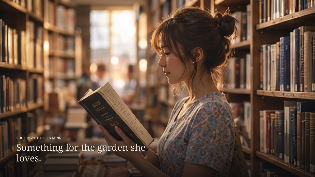A gardening book gift for Mum in a distance gifting story